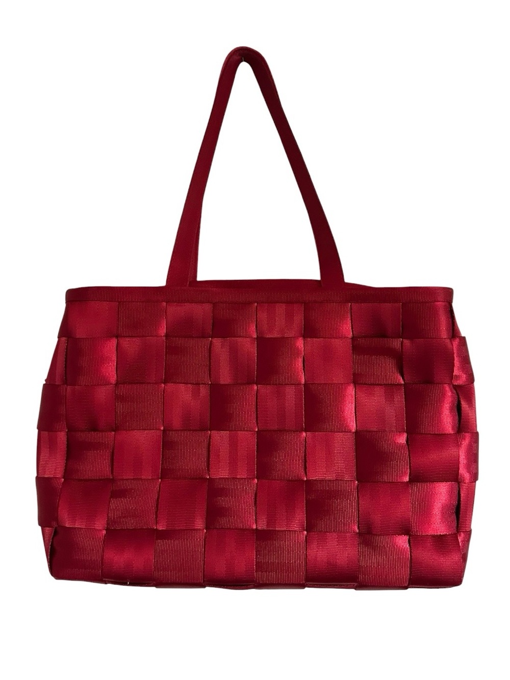 Harveys Original Seatbelt Bag Large Red Tote Purse Zip Top USA Made